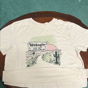 Wrangler Desert Scene Tee in Cream